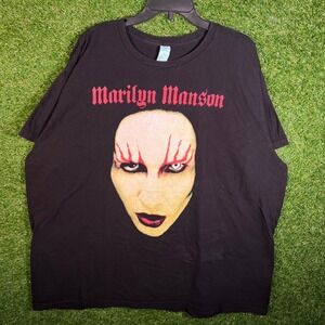 Marilyn Manson Graphic Band T-Shirt Mens 3XL Black Pacific Cotton Rock Tee